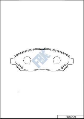 FBK FD6099 - Гальмівні колодки, дискові гальма autocars.com.ua