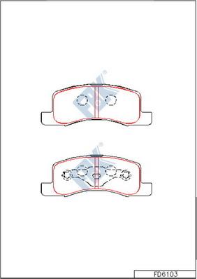 FBK FD6103 - Гальмівні колодки, дискові гальма autocars.com.ua