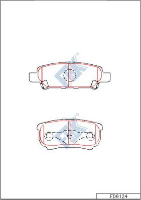 FBK FD6124 - Тормозные колодки, дисковые, комплект avtokuzovplus.com.ua