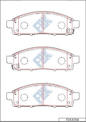 FBK FD6305M - Гальмівні колодки, дискові гальма autocars.com.ua