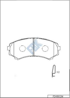 FBK FD6802M - Гальмівні колодки, дискові гальма autocars.com.ua