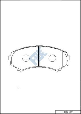 FBK FD6802 - Тормозные колодки, дисковые, комплект avtokuzovplus.com.ua