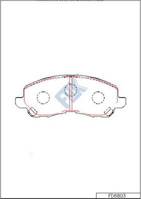 FBK FD6803 - Гальмівні колодки, дискові гальма autocars.com.ua