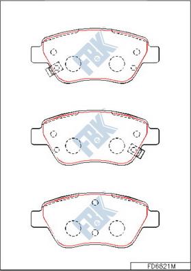 FBK FD6821M - Гальмівні колодки, дискові гальма autocars.com.ua