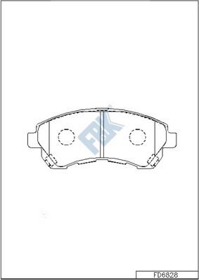 FBK FD6828 - Тормозные колодки, дисковые, комплект avtokuzovplus.com.ua