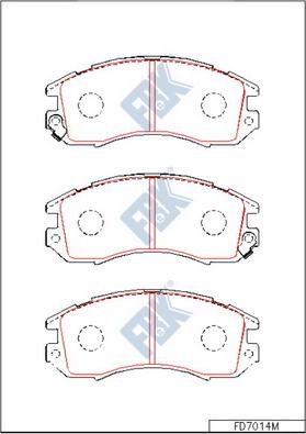 FBK FD7014M - Гальмівні колодки, дискові гальма autocars.com.ua