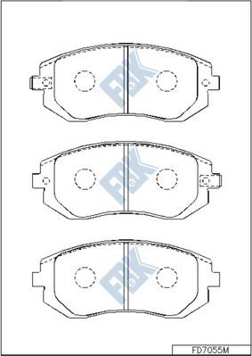 FBK FD7055M - Тормозные колодки, дисковые, комплект avtokuzovplus.com.ua