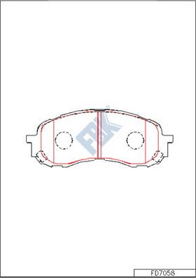 FBK FD7058 - Гальмівні колодки, дискові гальма autocars.com.ua