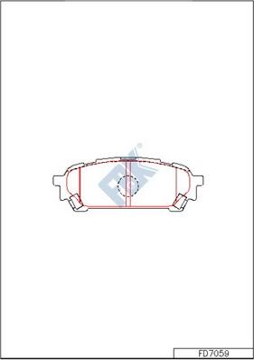 FBK FD7059 - Тормозные колодки, дисковые, комплект avtokuzovplus.com.ua