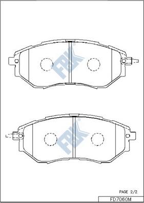 FBK FD7060M - Тормозные колодки, дисковые, комплект avtokuzovplus.com.ua