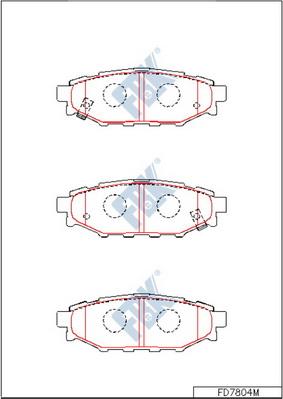 FBK FD7804M - Тормозные колодки, дисковые, комплект avtokuzovplus.com.ua