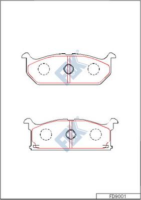 FBK FD9001 - Гальмівні колодки, дискові гальма autocars.com.ua