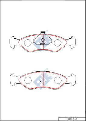 FBK FD9003 - Гальмівні колодки, дискові гальма autocars.com.ua