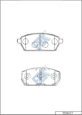 FBK FD9017 - Тормозные колодки, дисковые, комплект avtokuzovplus.com.ua