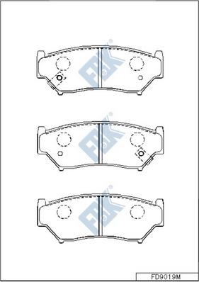 FBK FD9019M - Гальмівні колодки, дискові гальма autocars.com.ua
