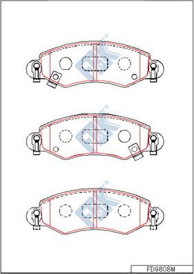 FBK FD9808M - Гальмівні колодки, дискові гальма autocars.com.ua