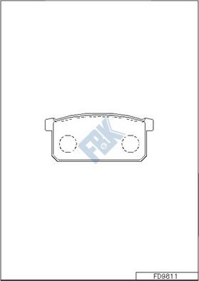 FBK FD9811 - Гальмівні колодки, дискові гальма autocars.com.ua