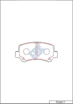 FBK FD9817 - Гальмівні колодки, дискові гальма autocars.com.ua