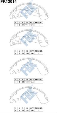 FBK FK13014 - Комплект гальм, барабанний механізм autocars.com.ua