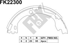 FBK FK22300 - Комплект гальм, ручник, парковка autocars.com.ua