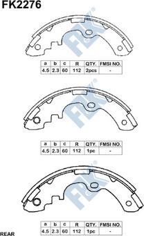 FBK FK2276 - Комплект гальм, барабанний механізм autocars.com.ua