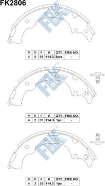 FBK FK2806 - Комплект гальм, барабанний механізм autocars.com.ua