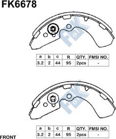 FBK FK6678 - Комплект гальм, барабанний механізм autocars.com.ua