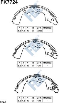 FBK FK7724 - Комплект гальм, барабанний механізм autocars.com.ua