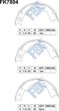 FBK FK7804 - Комплект тормозных колодок, барабанные avtokuzovplus.com.ua