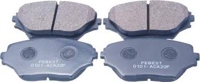 Febest 0101-ACA20F - Гальмівні колодки, дискові гальма autocars.com.ua