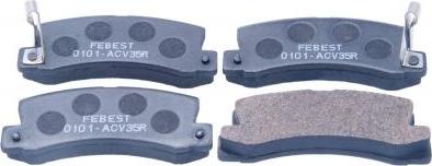 Febest 0101-ACV35R - Гальмівні колодки, дискові гальма autocars.com.ua
