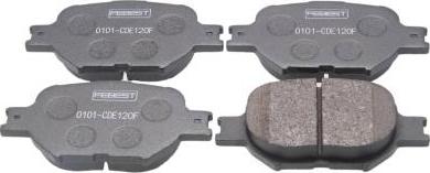 Febest 0101-CDE120F - Гальмівні колодки, дискові гальма autocars.com.ua