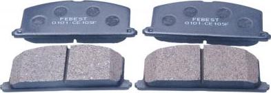 Febest 0101-CE105F - Гальмівні колодки, дискові гальма autocars.com.ua