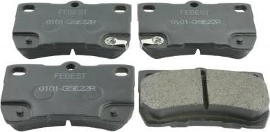 Febest 0101-GSE22R - Гальмівні колодки, дискові гальма autocars.com.ua