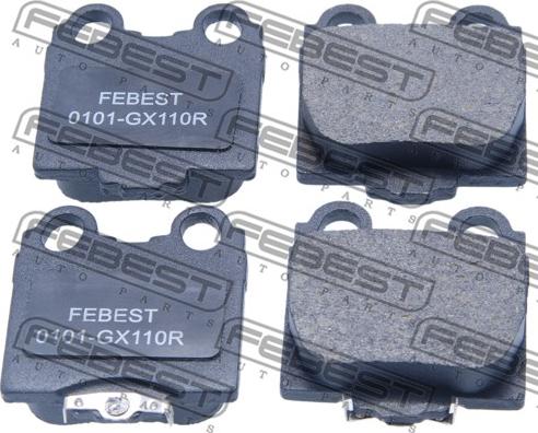 Febest 0101-GX110R - Тормозные колодки, дисковые, комплект avtokuzovplus.com.ua