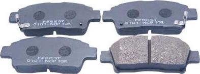 Febest 0101-NCP10R - Гальмівні колодки, дискові гальма autocars.com.ua