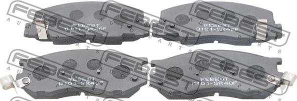 Febest 0101-SR40F - Тормозные колодки, дисковые, комплект avtokuzovplus.com.ua