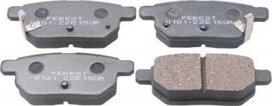 Febest 0101-ZZE150R - Гальмівні колодки, дискові гальма autocars.com.ua