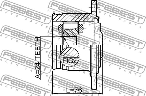 Febest 0111-ACA20R - Шарнірний комплект, ШРУС, приводний вал autocars.com.ua