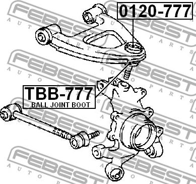 Febest 0120-777 - Несучий / направляючий шарнір autocars.com.ua