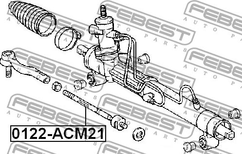 Febest 0122-ACM21 - Осевой шарнир, рулевая тяга avtokuzovplus.com.ua