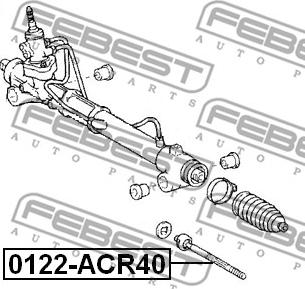 Febest 0122-ACR40 - Осевой шарнир, рулевая тяга avtokuzovplus.com.ua