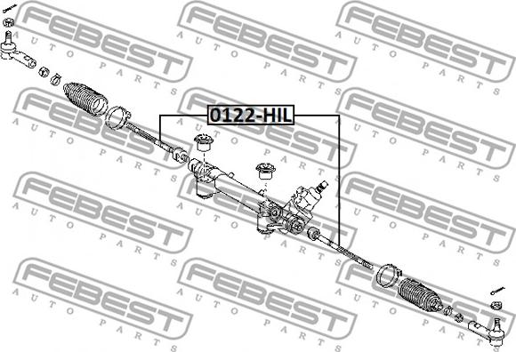 Febest 0122-HIL - Осьовий шарнір, рульова тяга autocars.com.ua