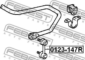 Febest 0123-147R - Тяга / стійка, стабілізатор autocars.com.ua