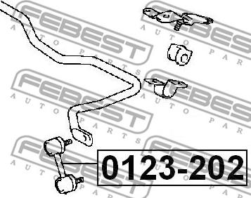 Febest 0123-202 - Тяга / стійка, стабілізатор autocars.com.ua