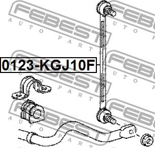 Febest 0123-KGJ10F - Тяга / стійка, стабілізатор autocars.com.ua