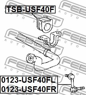Febest 0123-USF40FR - Тяга / стойка, стабилизатор autodnr.net