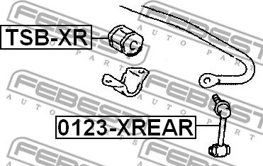 Febest 0123-XREAR - Тяга / стойка, стабилизатор autodnr.net