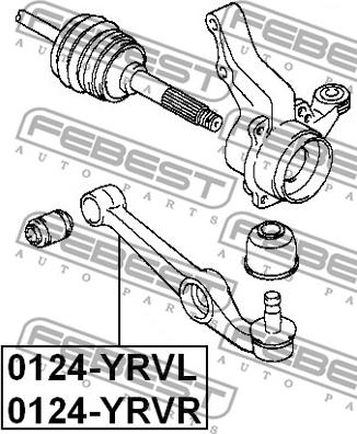 Febest 0124-YRVL - Рычаг подвески колеса avtokuzovplus.com.ua