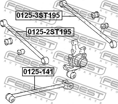 Febest 0125-2ST195 - Важіль незалежної підвіски колеса autocars.com.ua